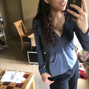 Hodges cropped ombré hoodie